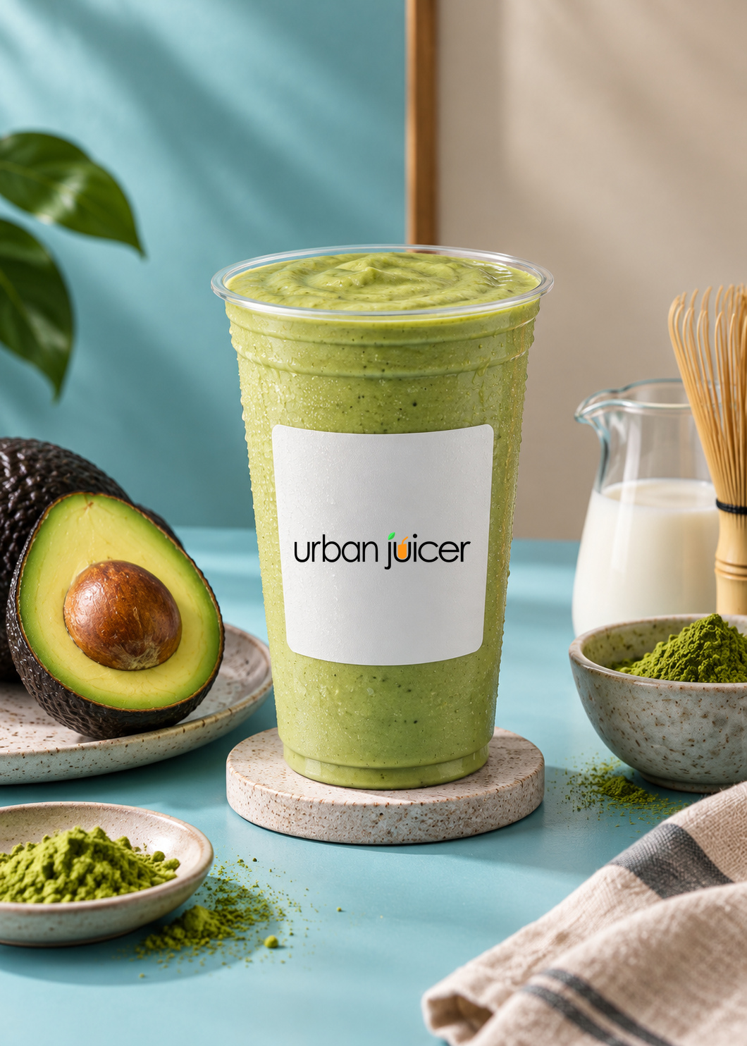 Urban Juicer avocado matcha drink